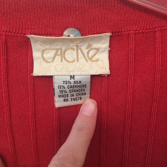 Cashmere Sweater | Red | Size Medium - Picture 3 of 8